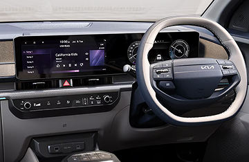 Kia Carens Clavis EV dual panoramic display panel